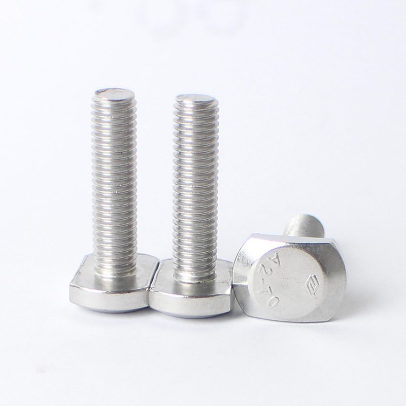 T Slot Drop-in Bolt Hammer Head Bolts- T Shape Stud Sliding Screw- Long T Slot Bolts for Universal T Track-T Track Accessories for Woodworking Jigs and Fixtures