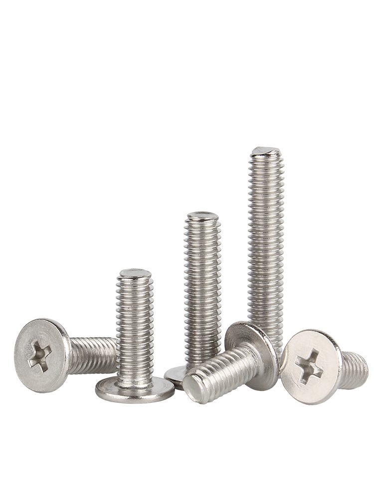 Flat Round Head Phillips Head Screw-304 Stainless Steel Phillips Drive Machine Screw-Furniture Screw Connection Bolt Screw