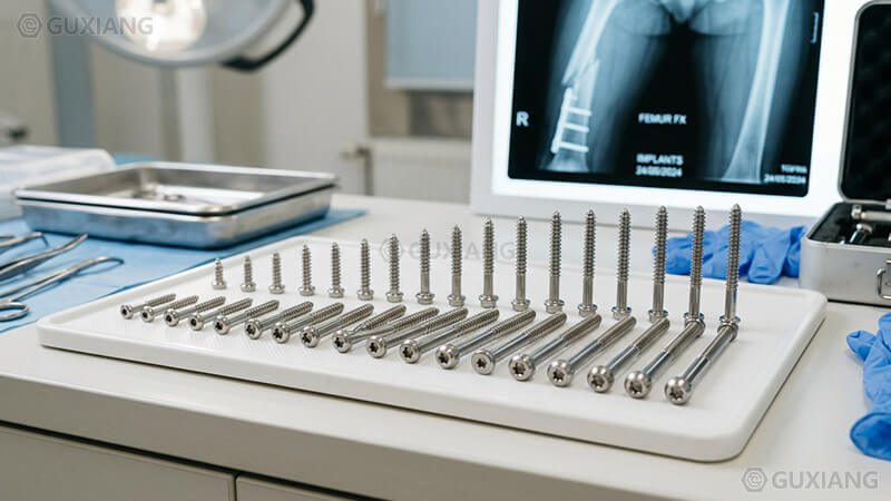 Schrauben aus medizinischen Titanlegierungen