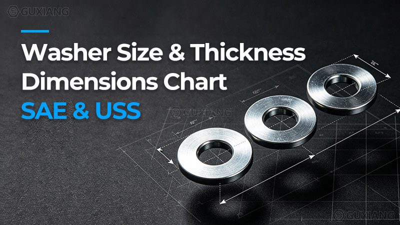 Maßtabelle für Unterlegscheiben – Größe und Dicke | SAE & USS